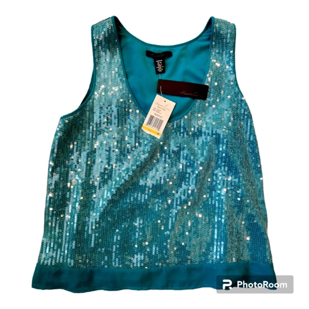 NWT Kenneth Cole Sequined Top Size M
